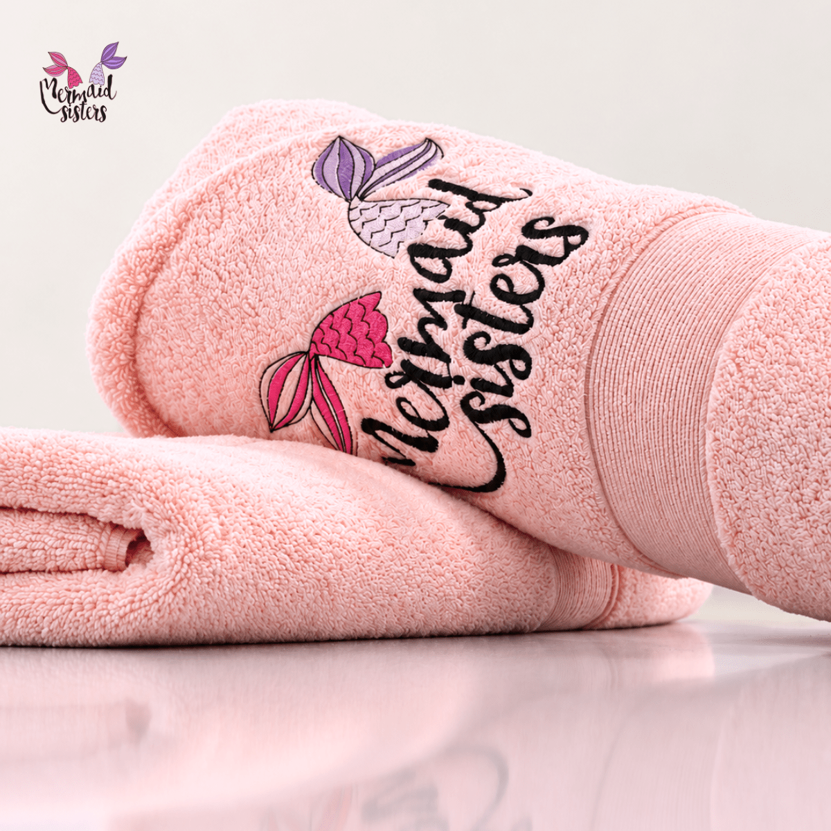 Meerjungfrauen-Schwestern Roze Badetuch
