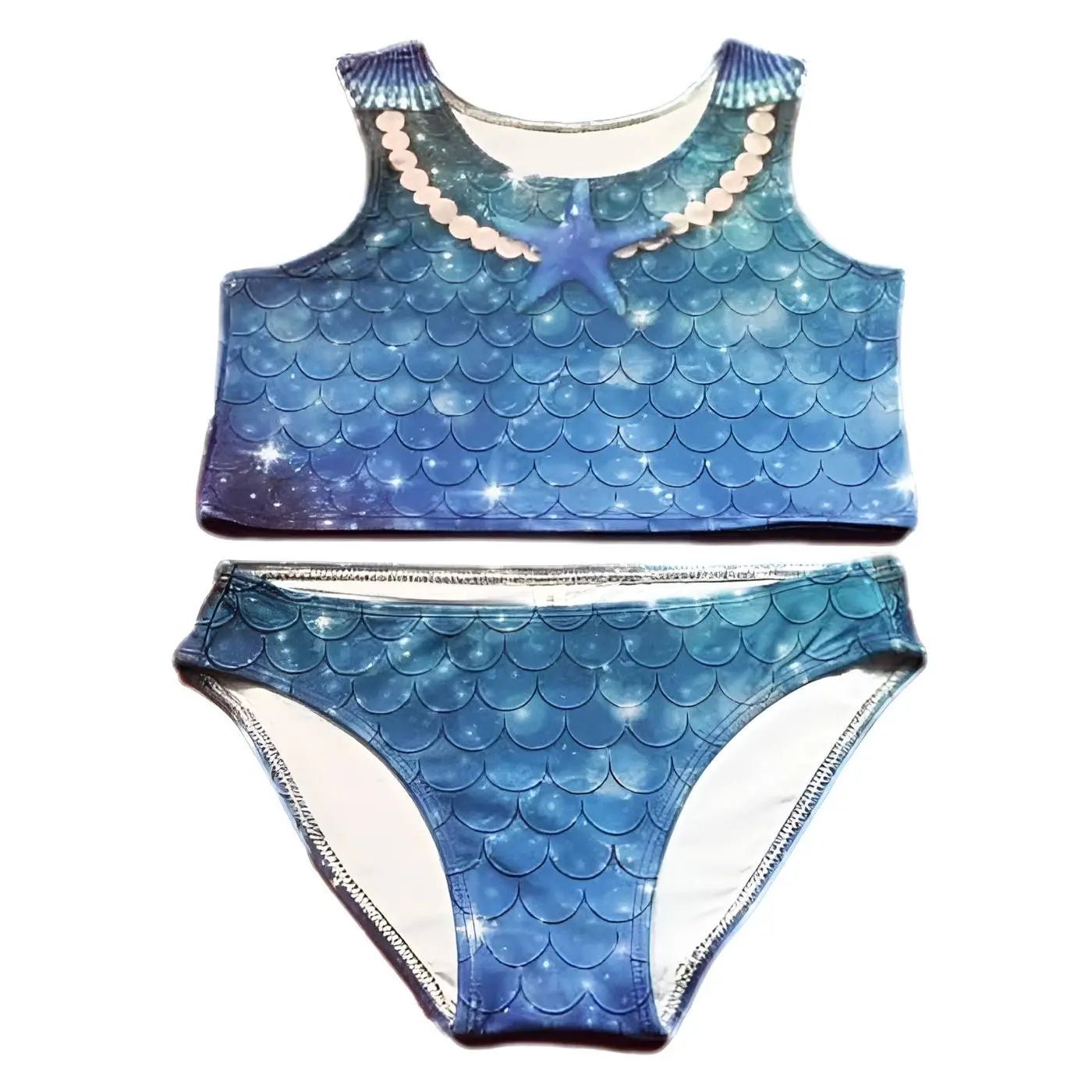 Bikiniset Star of the Sea Blue in blauw zeemeermin stijl – Mermaid Sisters